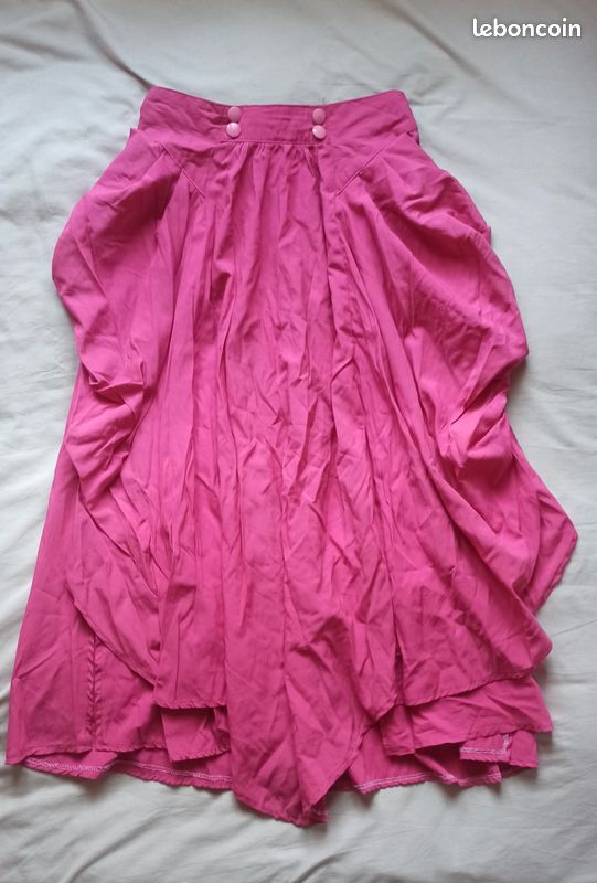 Jupe Longue Maxi Volants Rose Doux - Femme Taille M - NEUVE Sans étiquette