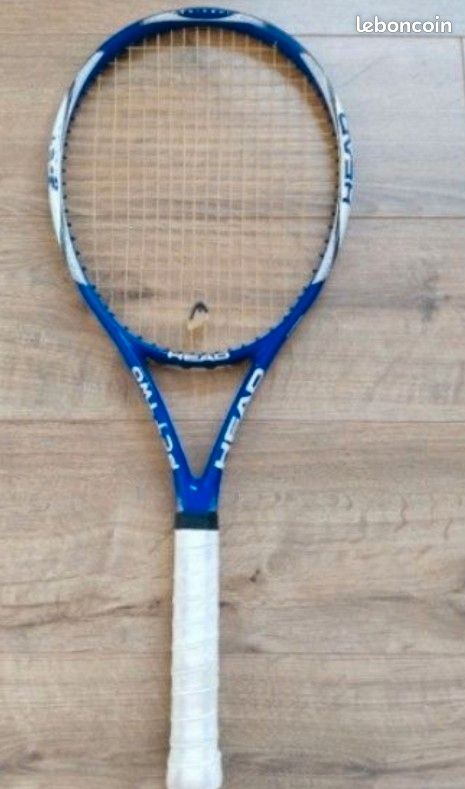 Head Ti . Raquette de tennis Conquest 4 3/8 nano titane bleu blanc Head Ti . Raquette de tennis Conquest 4 3/8 nano titane bleu blanc
