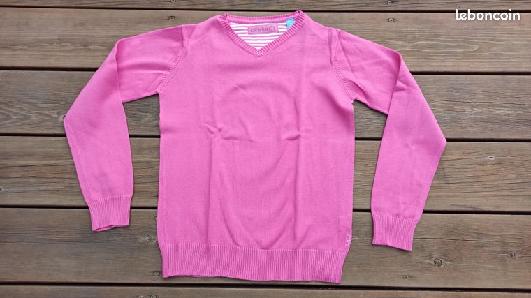 T-shirt Okaidi Garçon 8 Ans - Blanc, Manches Courtes, Col Rond - Motif Patineur - Coton