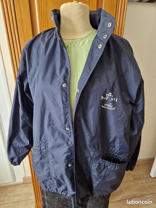 Power Naf Naf League Spirit World Product Veste Coupe Vent à Capuche Vintage Taille 1 Veste d'Extérieur - France