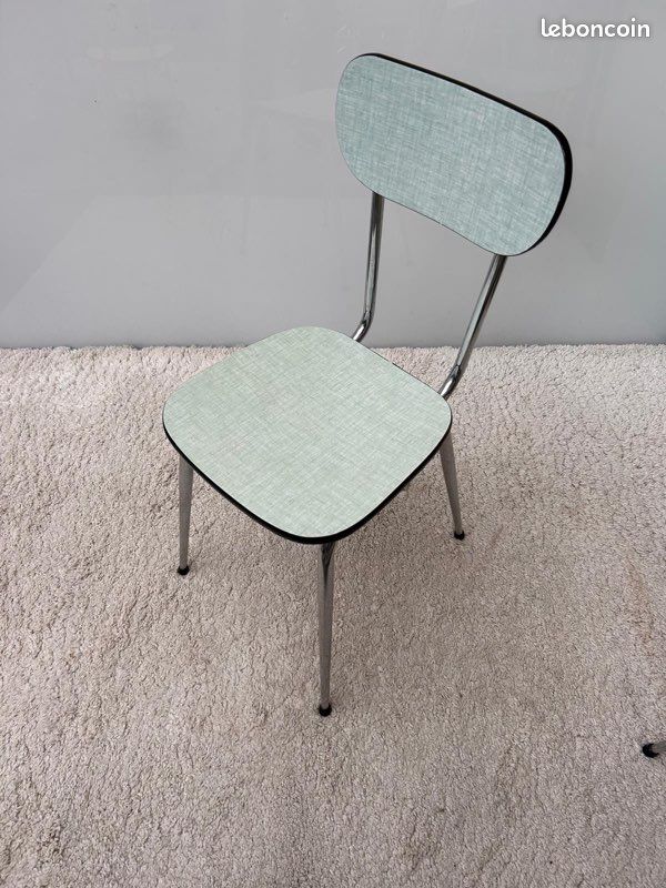 Lot 4 jolies chaises Formica couleur vintage 1970 (image 4)