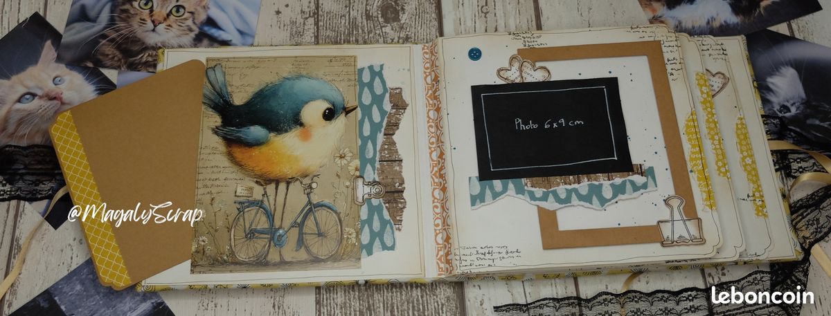 Album Scrapbooking Pétillant Couvertures tissu - Version "Jaune" (image 3)