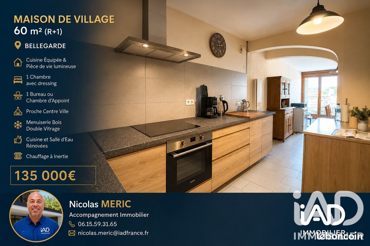 Maison 4 pièces 60 m² · à Bellegarde · 60 m² · 135 000 €