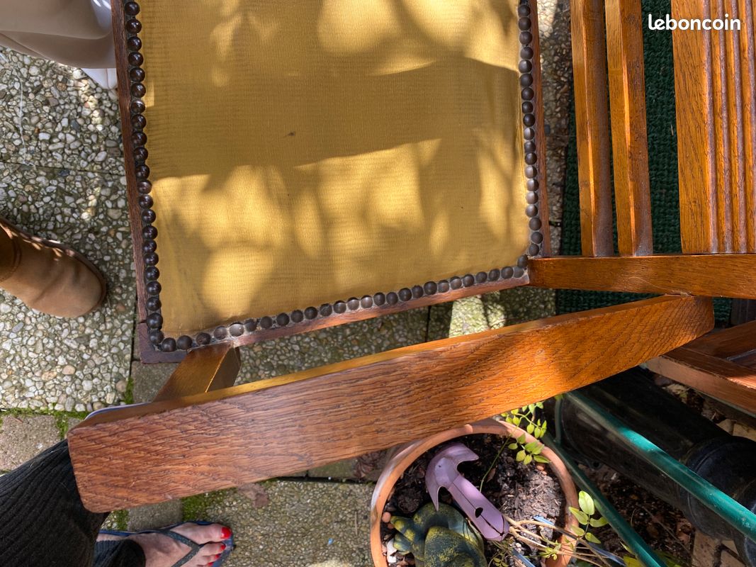 Chaise fauteuil en bois (image 6)