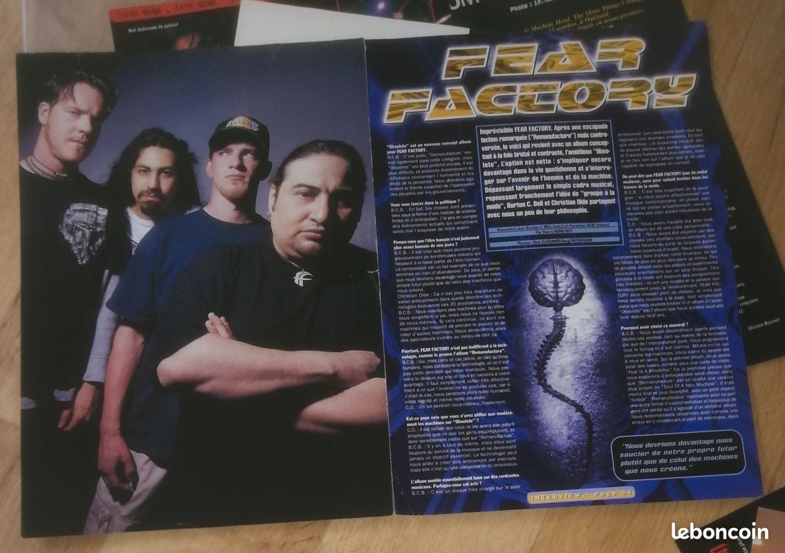 Fear Factory : Lot géant d'archives vintages rares toutes époques collectors... + poster... (image 8)