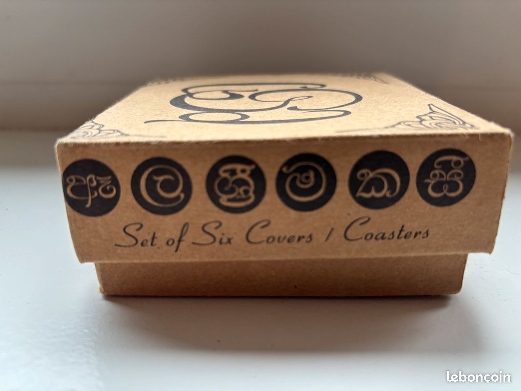 6 couvercles et sous-verres / cover and coaster en porcelaine noire (image 10)