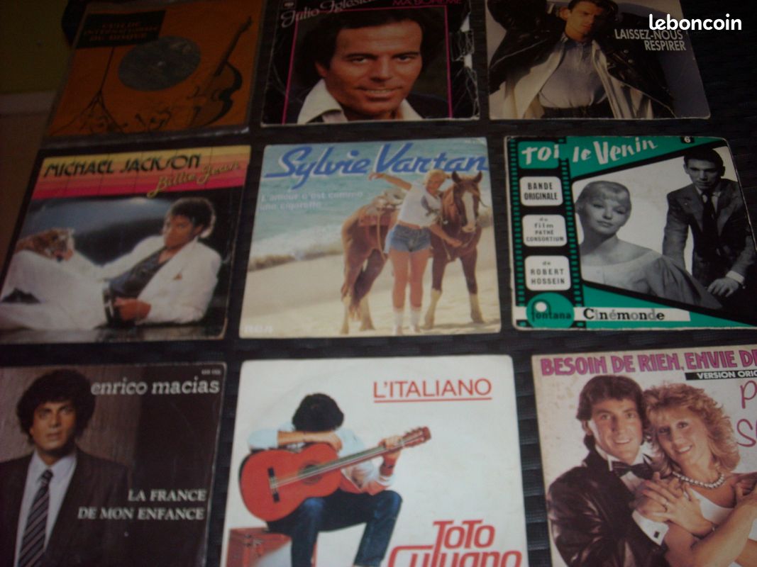Lot d'une cinquantaine de disque 33 tours et 45 tours en tres bon etat (image 3)