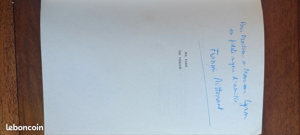 Livres de François Miterrand dédicacés (image 11)