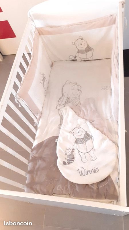 Lot Lit à barreaux+matelas+linge (image 10)