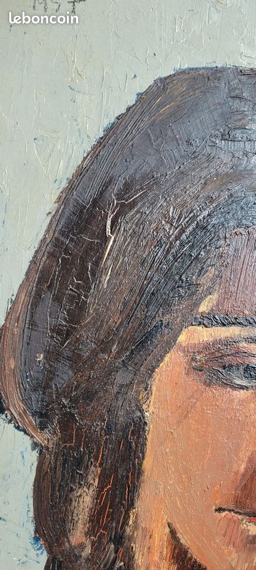 TABLEAU - "Portrait de LILETTE 1957" - G. GROSSELIN (image 4)