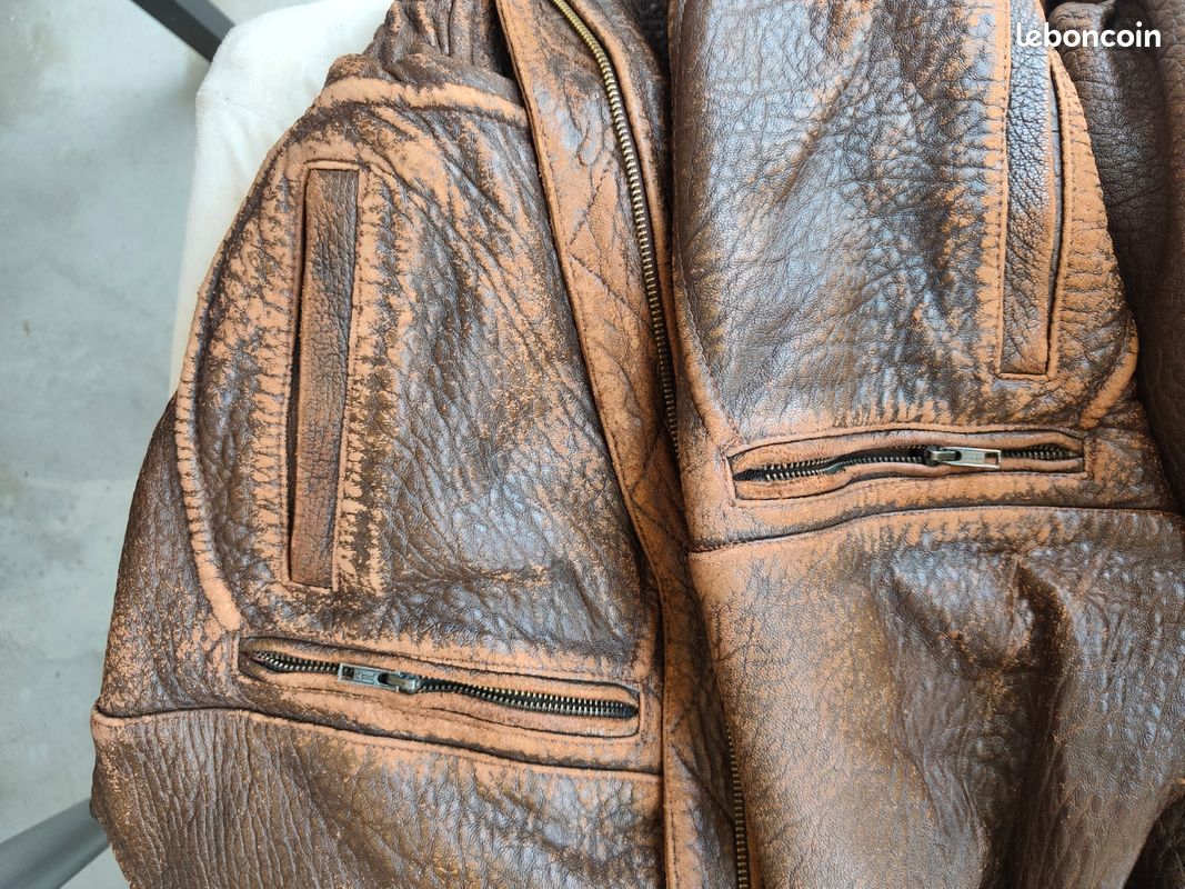 Blouson cuir et toile pour adulte et ado (image 14)
