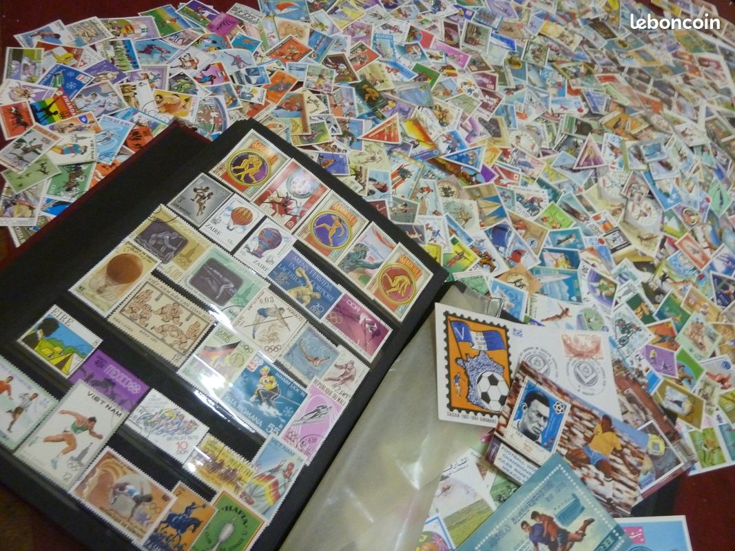 (ATO) SPORT. GROSSE COLLECTION de plus de 2000 TIMBRES TOUS DIFFÉRENTS, en provenance de nombreux pays (image 2)