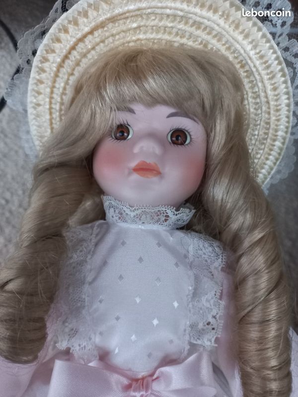 Poupée Tête Porcelaine Jumeau – 40cm – 1910 – Cheveux Naturels – France
