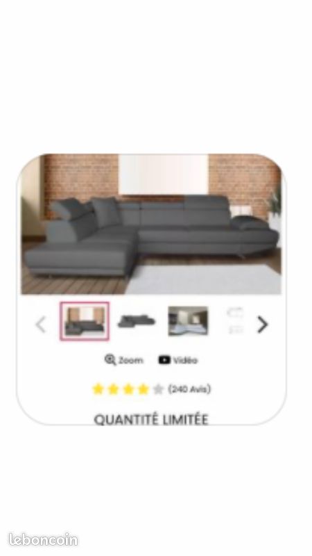 Vend canapé 500eu et table encore dans le carton offert (image 1)