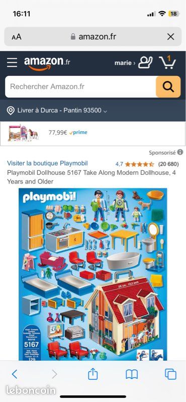 Playmobil 5167 Maison transportable Playmobil Jeux Jouets
