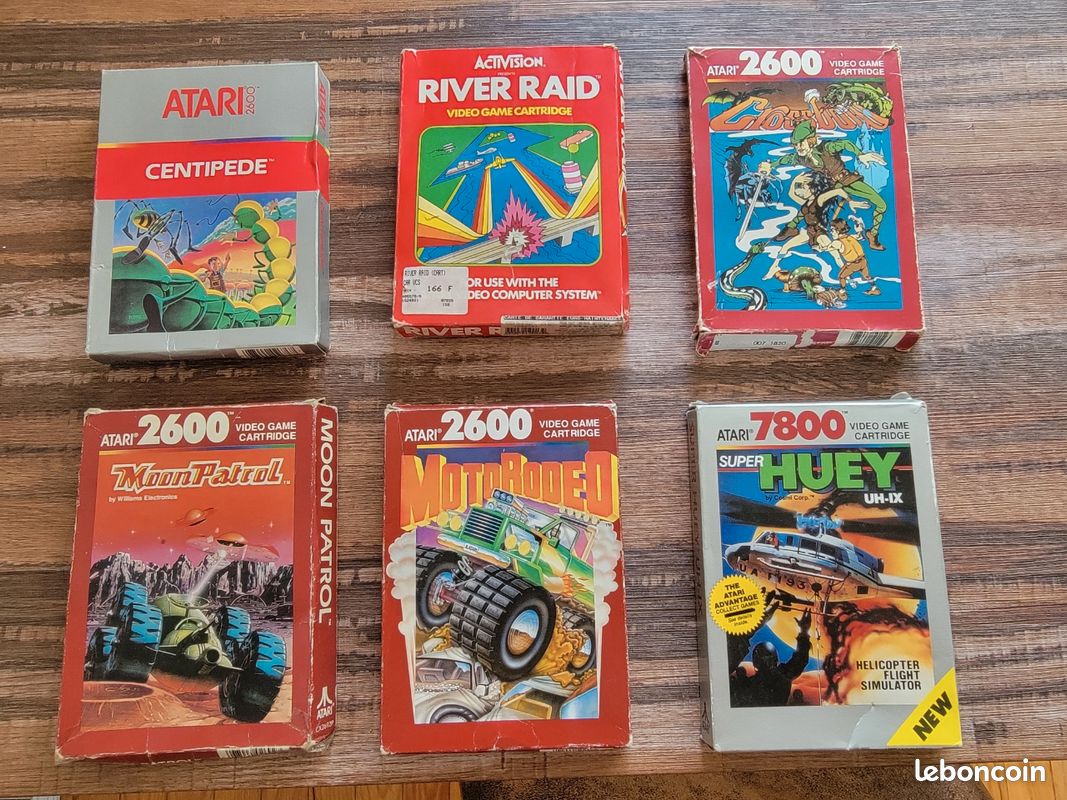 Lot De 4 Jeux Atari 2600 – Dont Berzerk, Boîtiers Inclus, état Correct