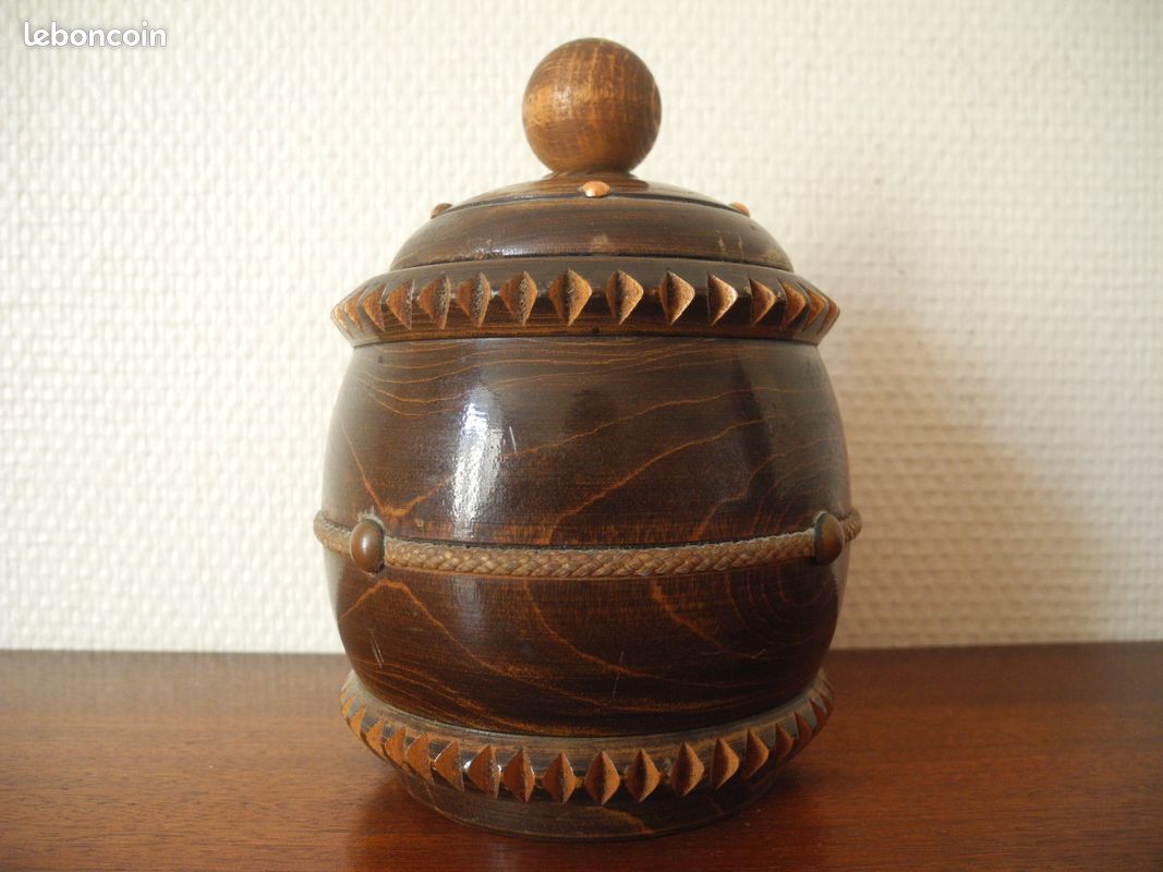 Ancien pot tabac déco kitsch vintage brutaliste (image 3)