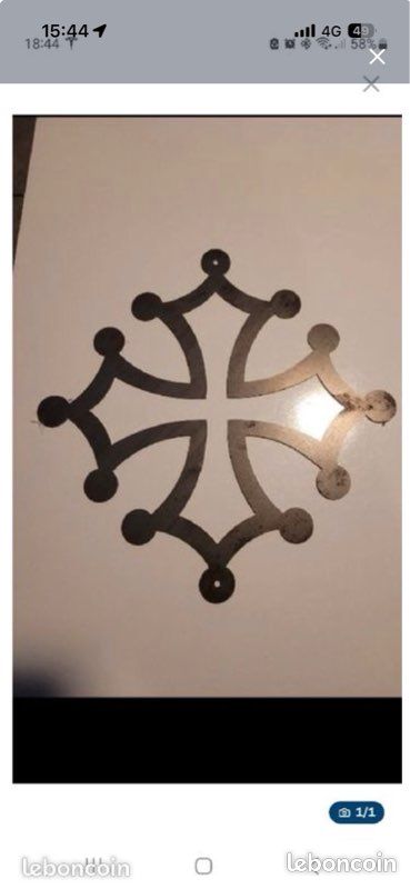 Croix occitane 35cm en corten (image 1)