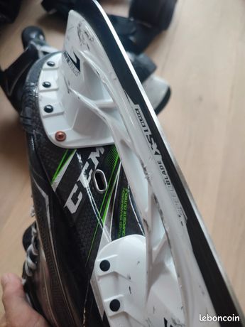 Patins à Glace CCM 80k Pro Stock HAGELIN - Taille 43.5 - Blanc - Hockey - Occasion