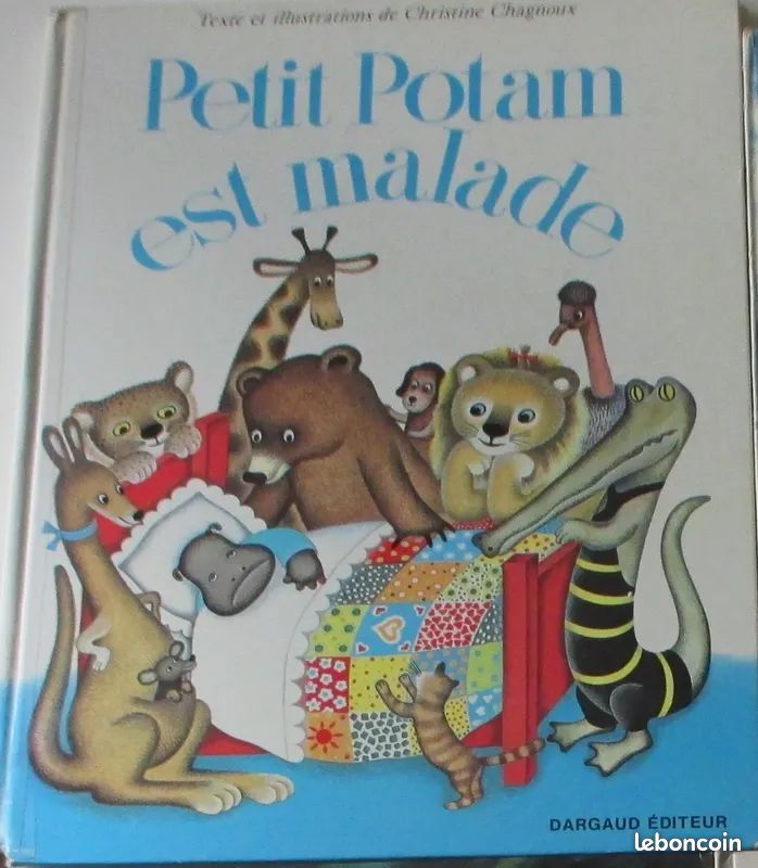 Livre enfant - Petit Potam est malade - Christine Chagnoux - 1970 (image 1)