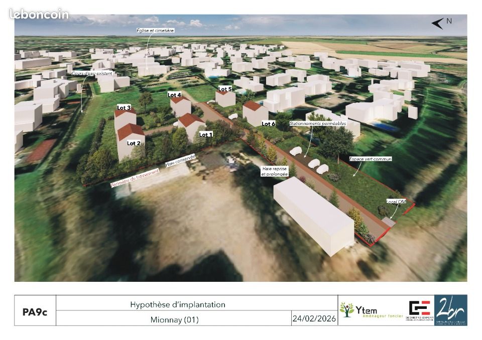 Terrain 471 m² Mionnay · 195 000 €
