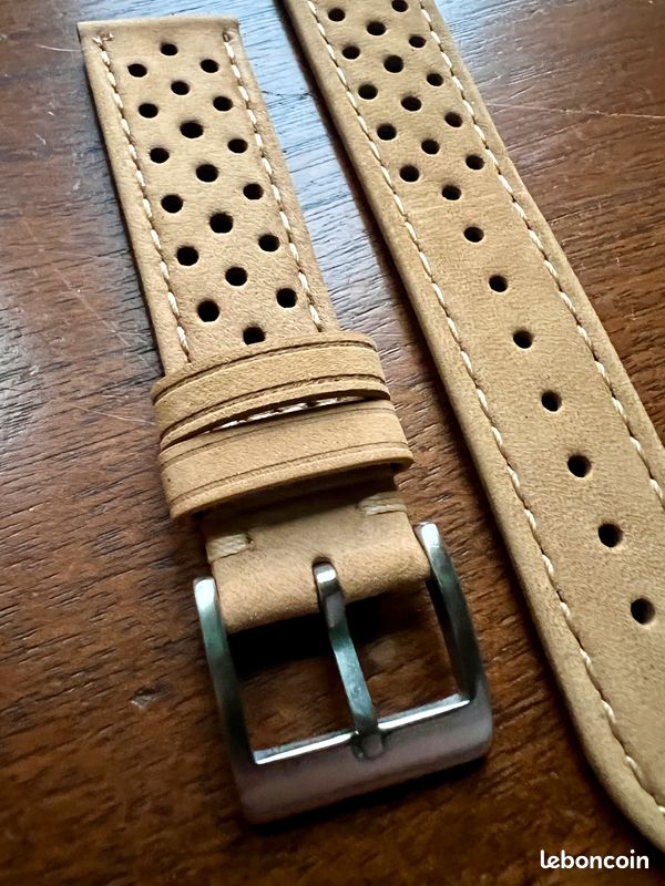 Bracelet Cuir Rallye Brun Mat 20mm Avec Boucle Ardillon - Neuf Sans étiquette, Compatible Nombreuses Marques