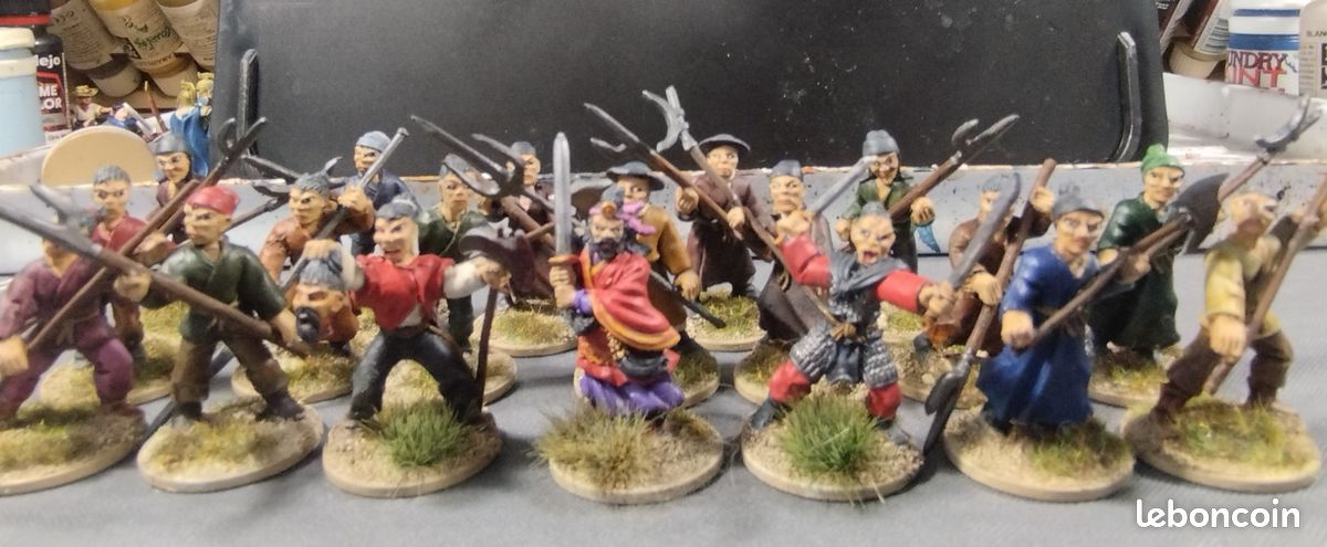 Figurines hallebardiers chinois, dynastie Song 28mm métal (image 1)