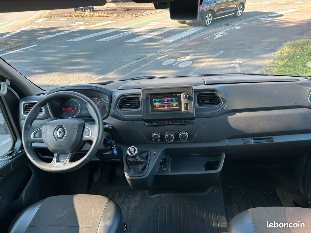 21 900 ht - renault master l3h2 cabine approfondie 6 places / clim / reg / tel / camera / feux auto / marche pied / int bois (image 5)