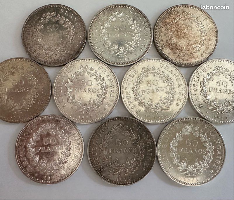 50 francs hercule argent 10 pièces (image 1)