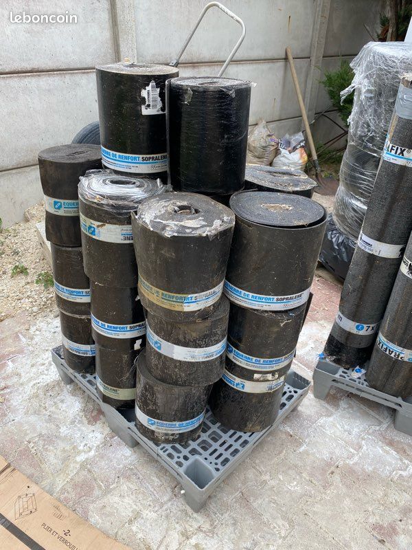 Lot de 40 rouleaux de membrane d’étanchéité SOPREMA – 14 rouleaux 7 × 1 m + 26 rouleaux de renfort (image 3)