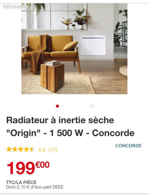 📦 À vendre : Lot de radiateurs électriques à énergie sèche – Marque Concorde (image 3)