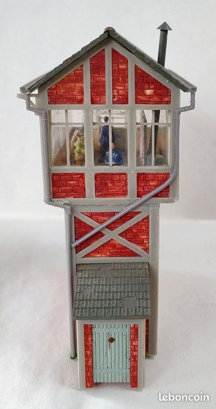 Maquette Jouef HO Gare Poste Aiguillage - Bâtiment Ville Plastique Monté