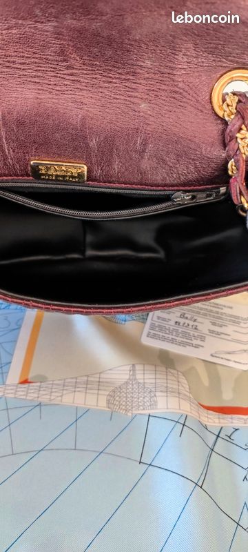 Sac à Main Bally En Cuir Avec Bretelles - Couleur Gris - Occasion