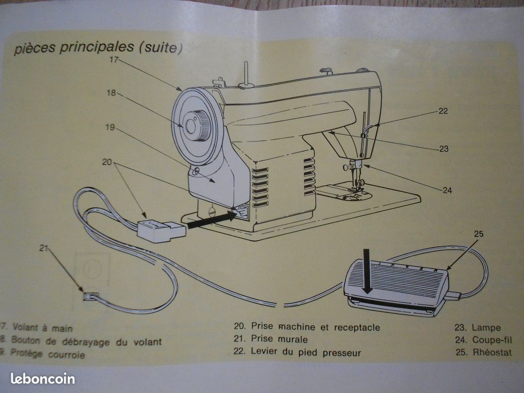 Notice Manuelle SINGER 638 Machine à Coudre - Copie Neuve - Reliure Spirale Métal