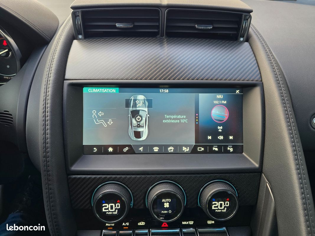 JAGUAR F-TYPE 3.0 V6 SURALIMENTE 380CH R-DYNAMIC AWD MERIDIAN/TOIT PANORAMIQUE/IMMAT Fr (image 21)
