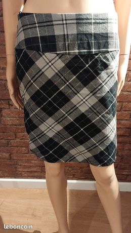 Robe Zara grise à carreaux, taille S | Kaufen auf