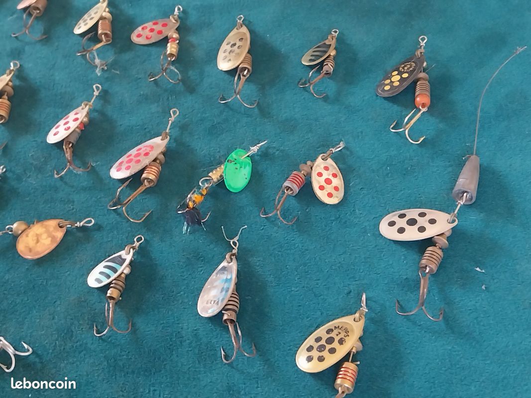 Lot Ancien De Cuillères Plomb Pour Pêche - Leurres Snack Yann Mepps Super Fishing - Vintage