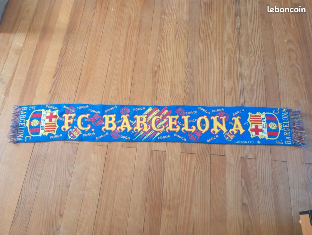 Écharpe Vintage FC Barcelone - Supporter - Maillot Officiel Homme
