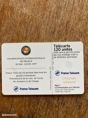 Carte Téléphonique Collection Roland Garros 91/94 France Telecom, Sports, Télécarte