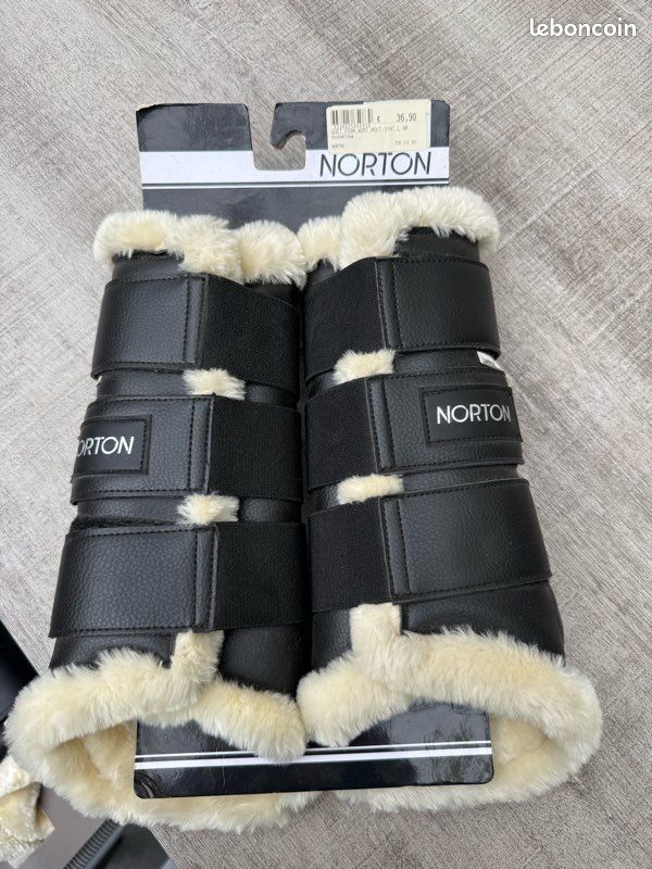 Guêtres NORTON doublées mouton – Taille L – noires – neuves (image 1)
