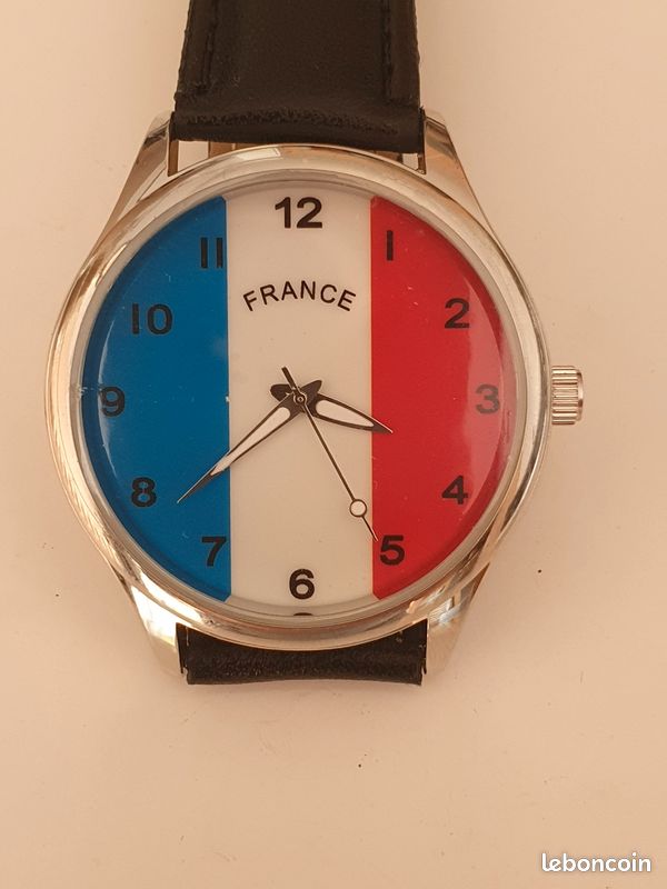 Montre France (Bleu, blanc Rouge) Imposante Montres Bijoux