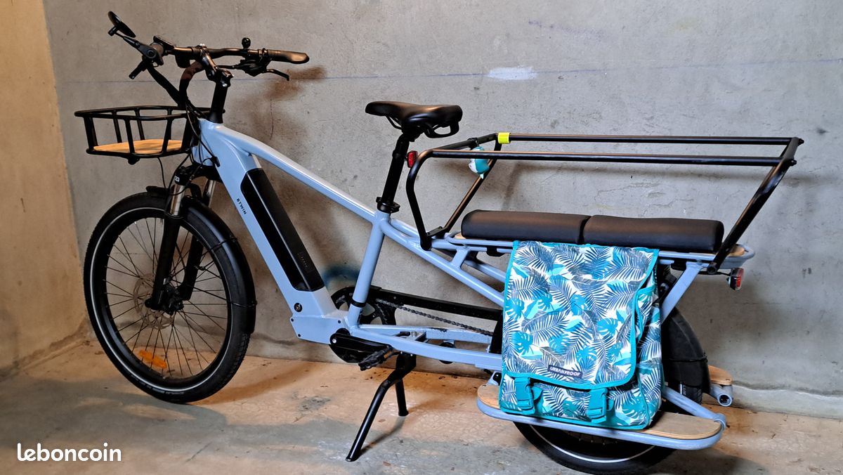 Vélo cargo VAE longtail Decathlon R500E Vélos