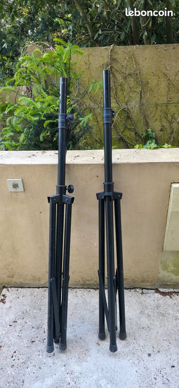 2 Pieds de levage avec barre de fixation avec sac de transport et caches pieds adaptés (image 2)