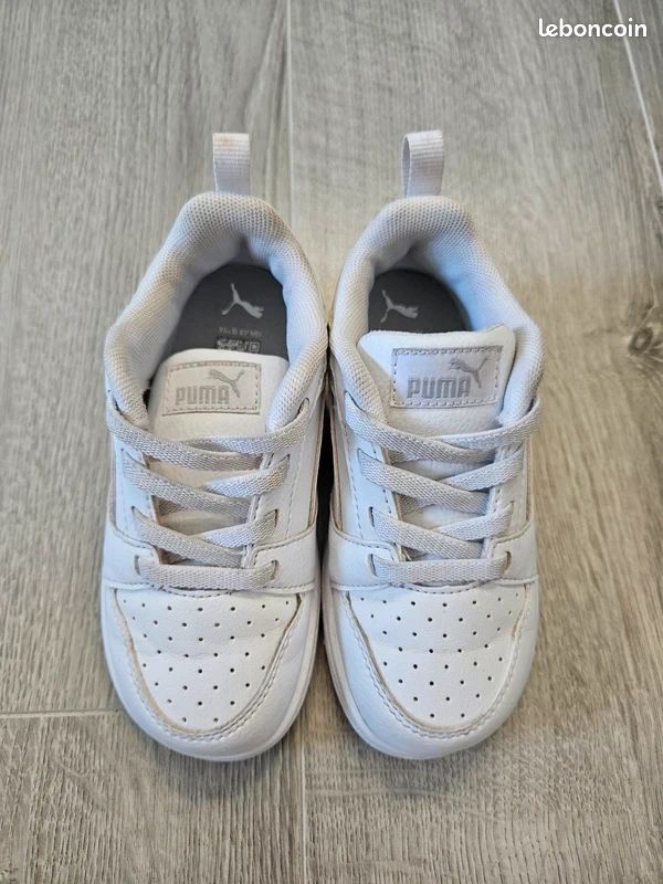 Basket Puma Faux lacets Blanche Taille 24 Chaussures