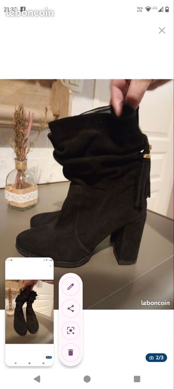 Bottes noires femme (image 3)