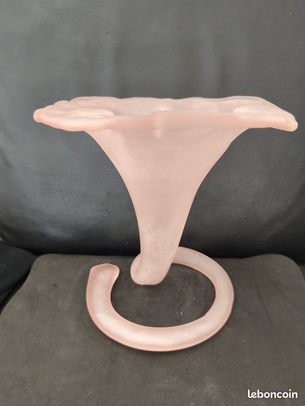 Vase Vintage en Verre Givré des années 1970 (image 12)