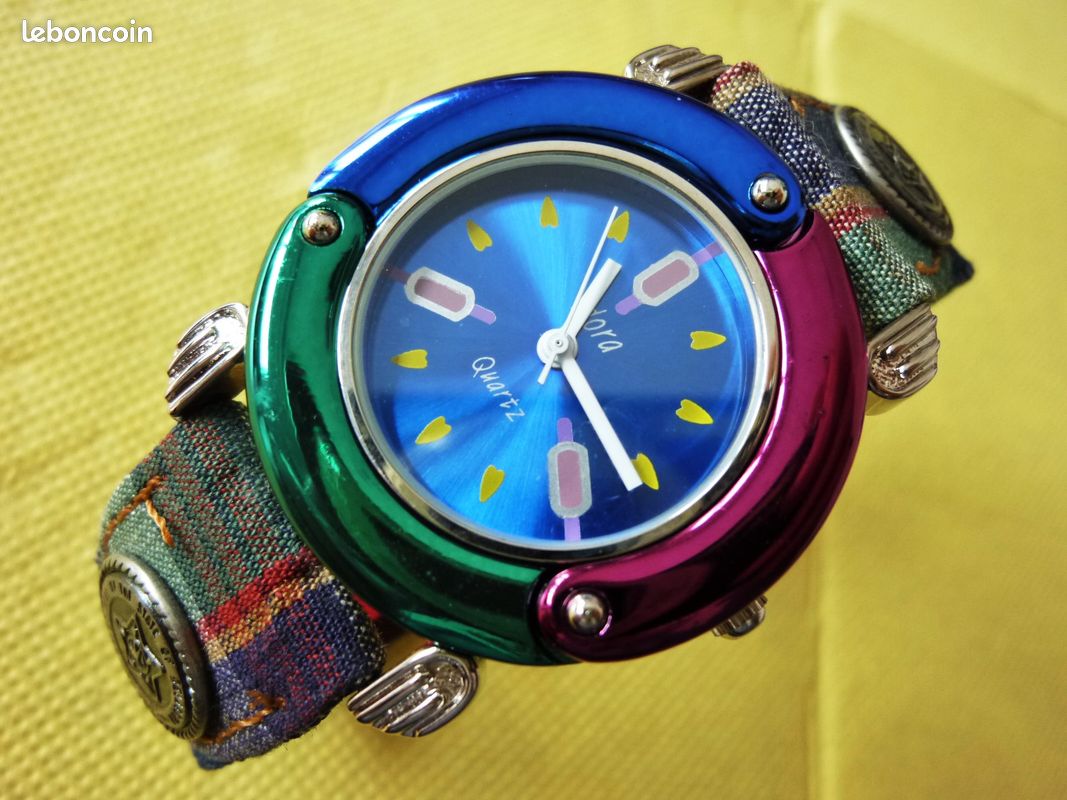 HORA montre analogique jeans multicolore unisexe ANA0040 (image 4)