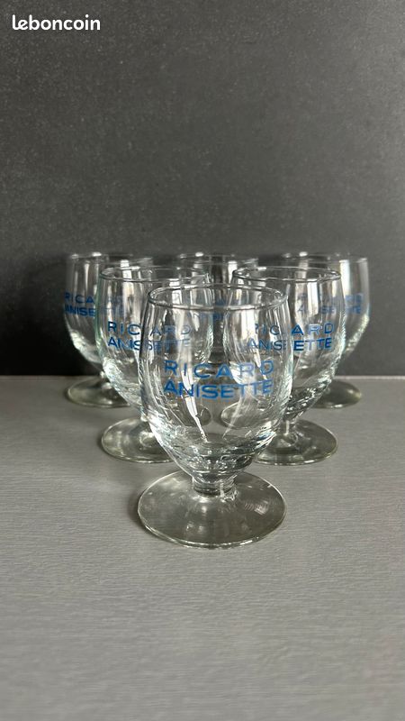 Lot 6 verres ballon RICARD ANISETTE (image 2)