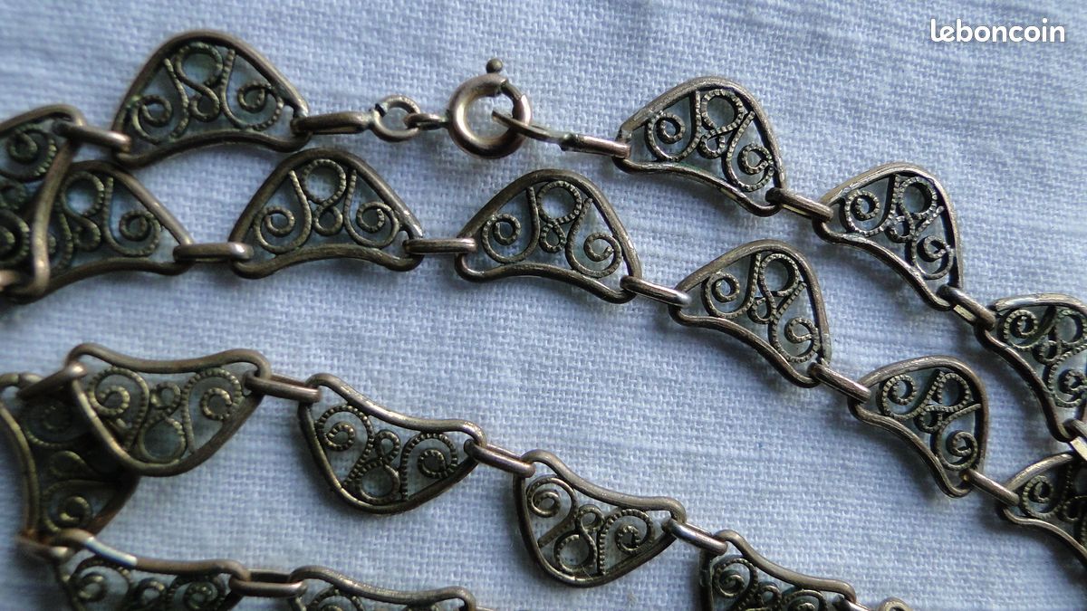 Collier chaine ancienne , (image 2)