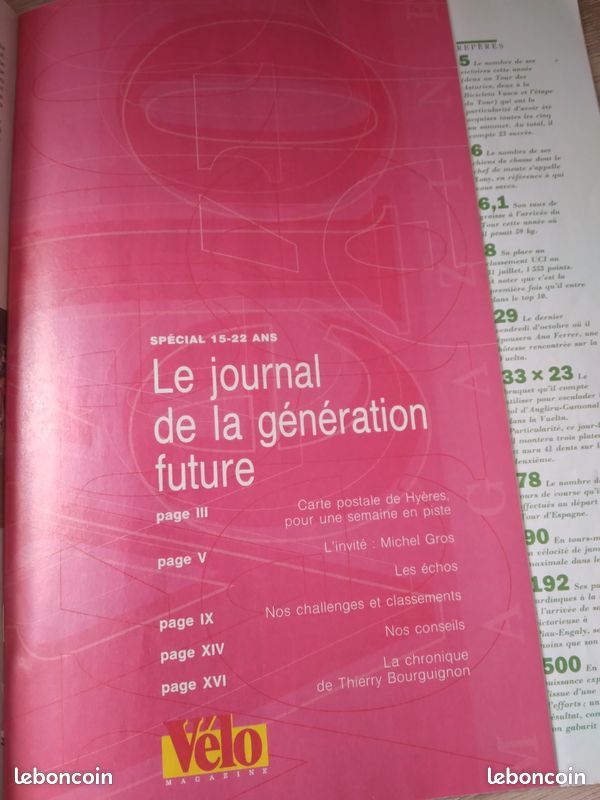 Revue VELO Magazine supplément au n°311 - Juillet 1995 Guide